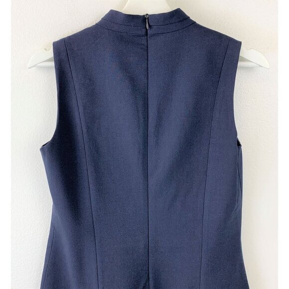 NWT T Tahari Tonya Pleated Sleeveless V Neck Sheath Dress  Size 4 - Picture 6 of 9